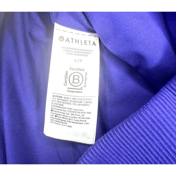 Athleta Womens Brooklyn Lined Pant Purple Ribbed Waist size 4/P - Picture 14 of 16